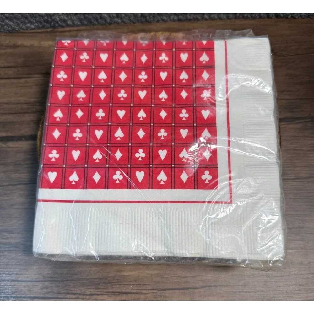 Vtg New Old Stock American Greetings Playing Cards Luncheon Napkins 16 count